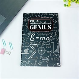 Yanlış Anlaşılan Dahiyim Tasarımlı Lastikli Defter