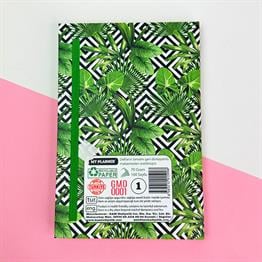 Yaprak Tasarımlı Lastikli Defter