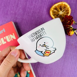 Yaşıyosun Bu Hayatı White Printed Cup