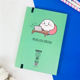 Yaşıyosun Bu Hayatı Tasarımlı Lastikli Defter 