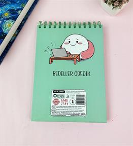 Yaşıyosun Bu Hayatı Tasarımlı Üstten Spiralli Defter