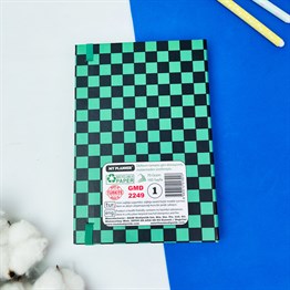 Yeşil Dama Tasarımlı Lastikli Defter