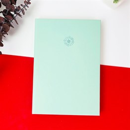 Yeşil Renk Desenli Lastikli Defter 