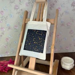 Yıldız Haritası  Tasarımlı Kalın Kitap Görünümlü Defter Ve Bez Çanta