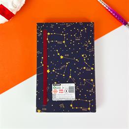 Yıldız Haritası Tasarımlı Kalın Kitap Görünümlü Defter