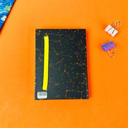 Yıldız Haritası Tasarımlı Sert Kapaklı Mini Defter