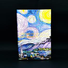 Yıldızlı Gece Tasarımlı Metal Kapaklı Lastikli Defter