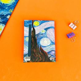 Yıldızlı Gece Tasarımlı Sert Kapaklı Mini Defter