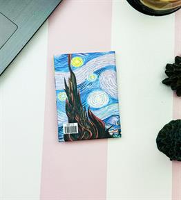 Yıldızlı Gece Tasarımlı Sert Kapaklı Mini Defter
