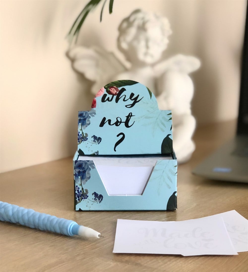  Çiçek Mottolu Tasarım Notluk