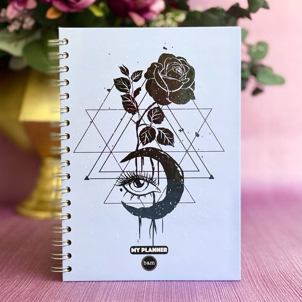  Tarot Gül Tasarımlı Konuşan Ajanda 
