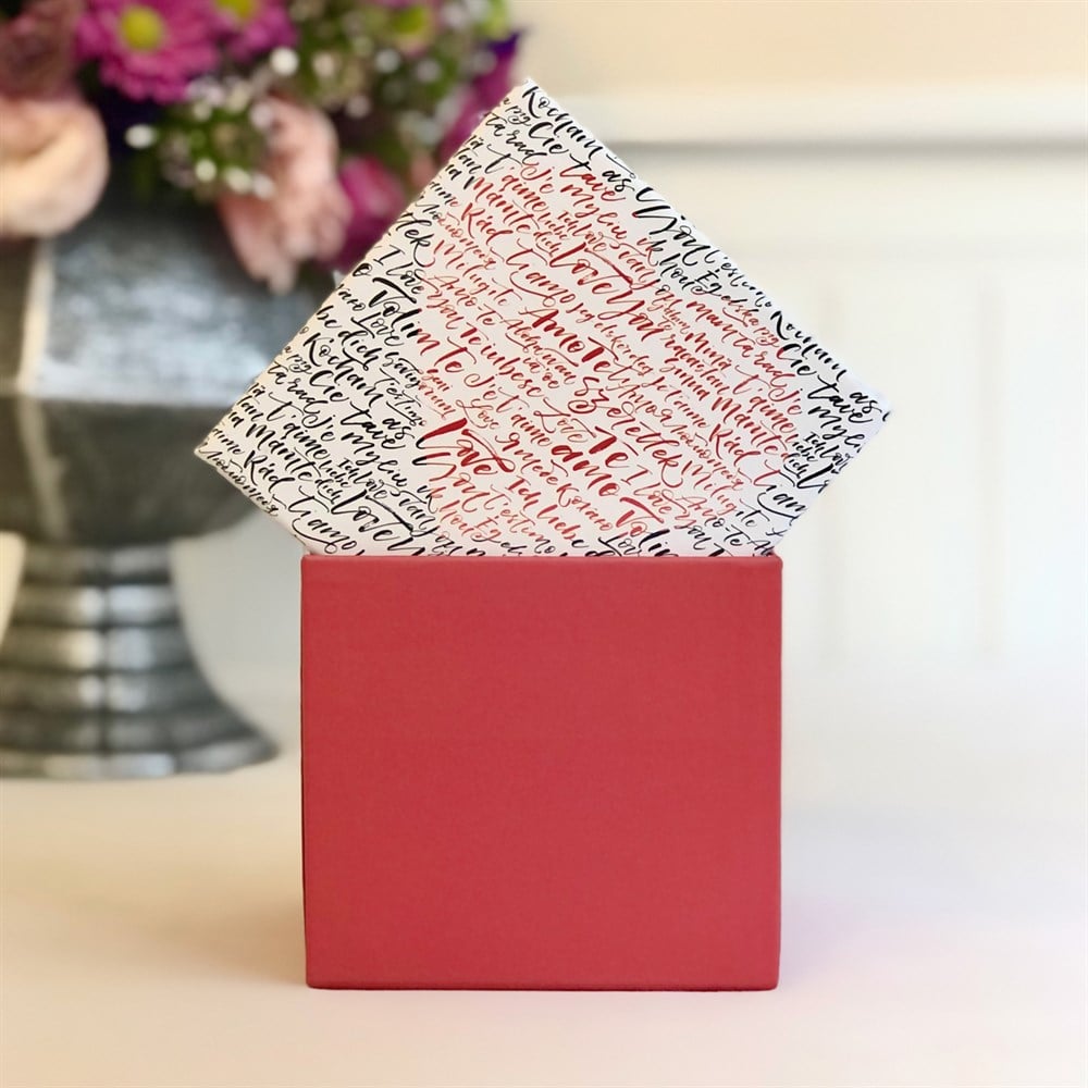 100 Dilde Seni Seviyorum Tasarımlı Tekli Kutu