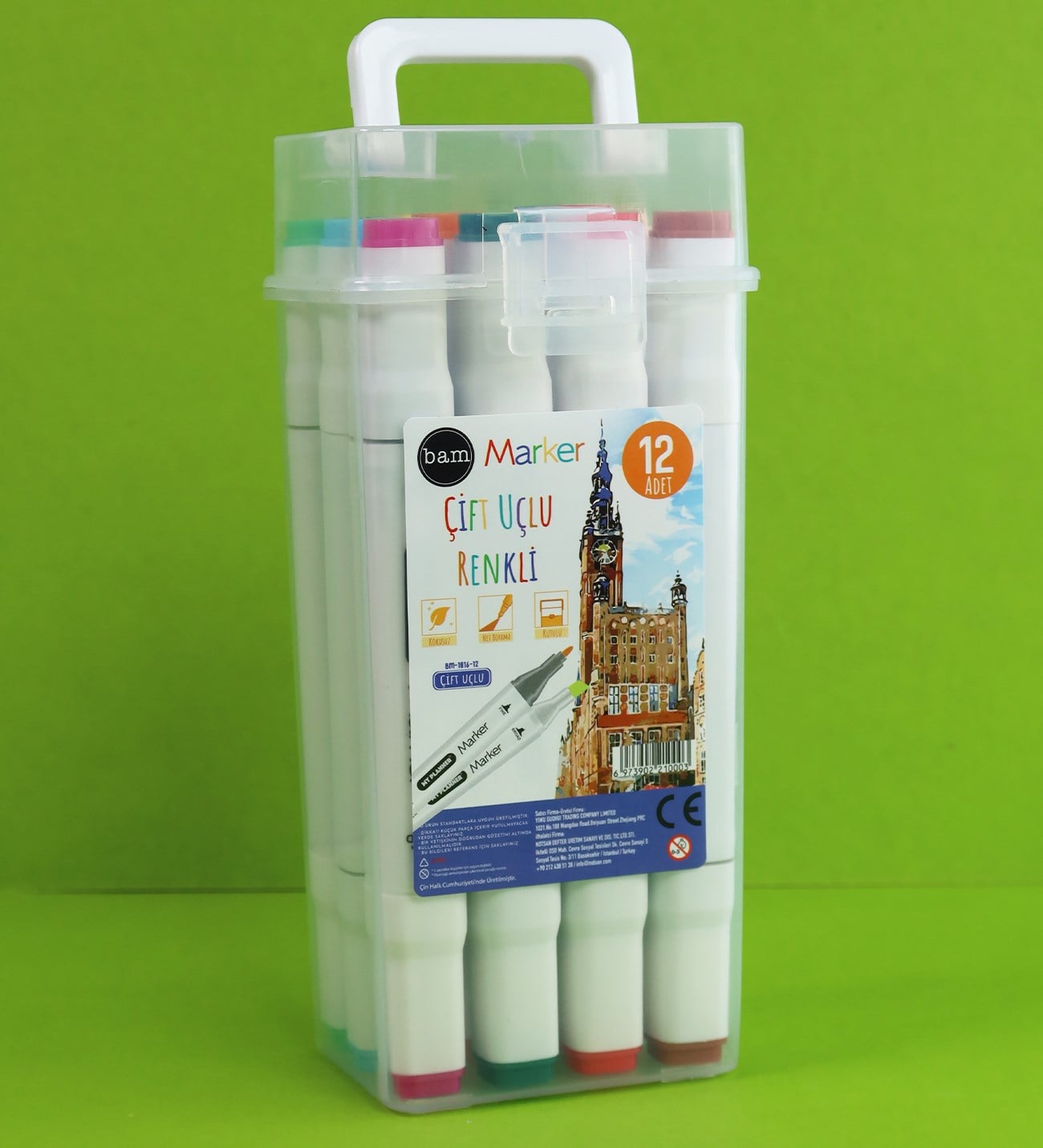 12'li Kutulu Marker Kalem