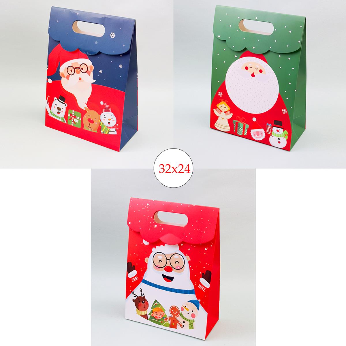 32x24 Yılbaşı Desenli Hediye Çantası X12