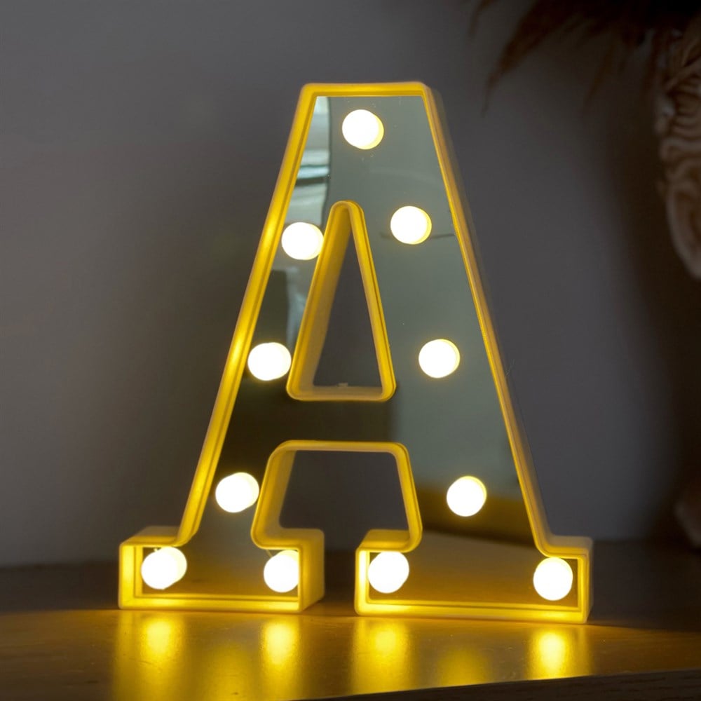 3D Işıklı Led Harf Dekoratif Aydınlatma Büyük Boy A