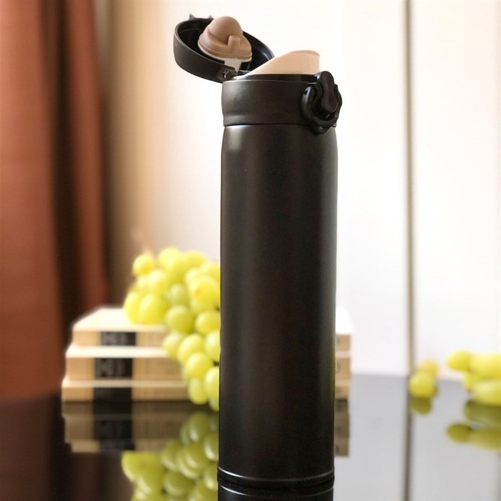 500 ML Siyah Çelik Termos