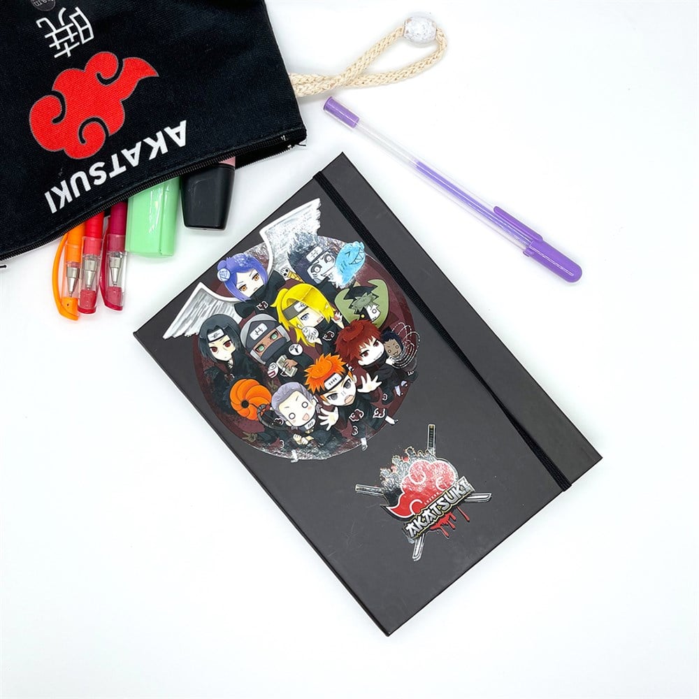 Akatsuki Tasarımlı Lastikli Defter