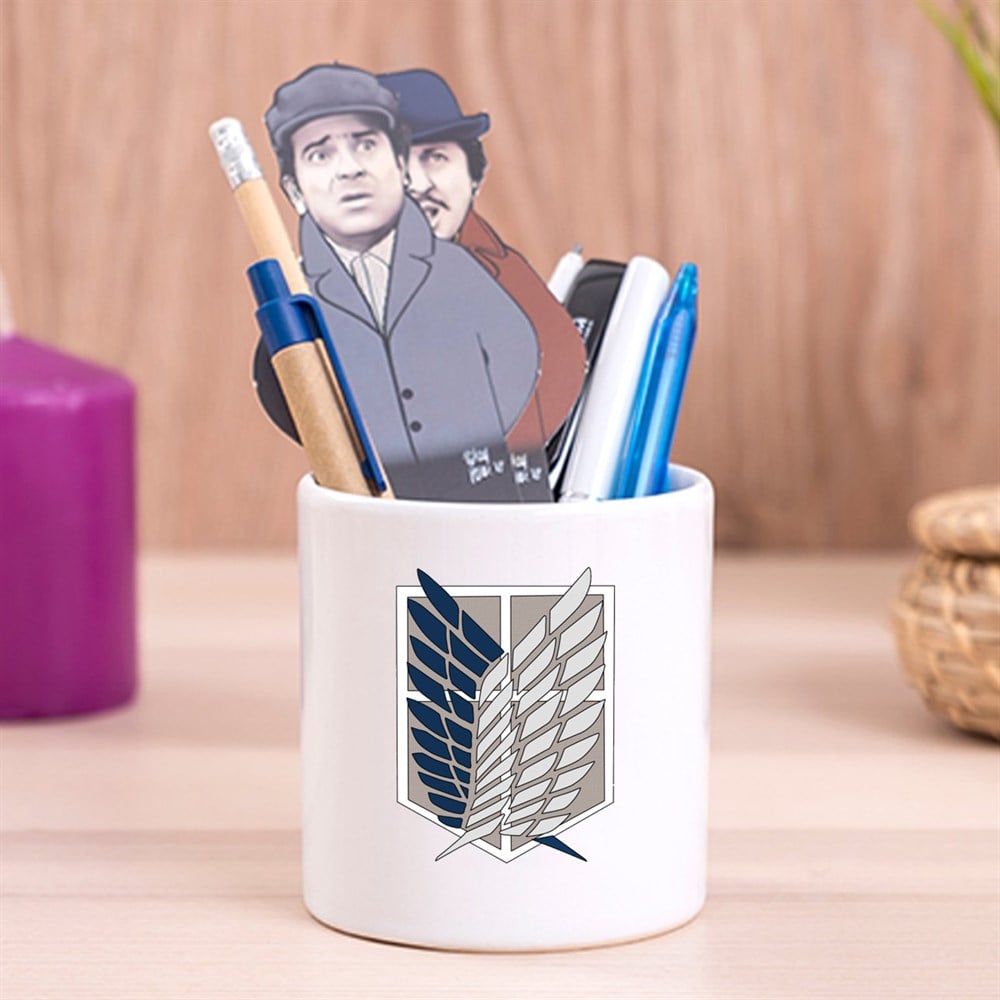 Attack On Titan Logo 21 Tasarımlı Seramik Kalemlik