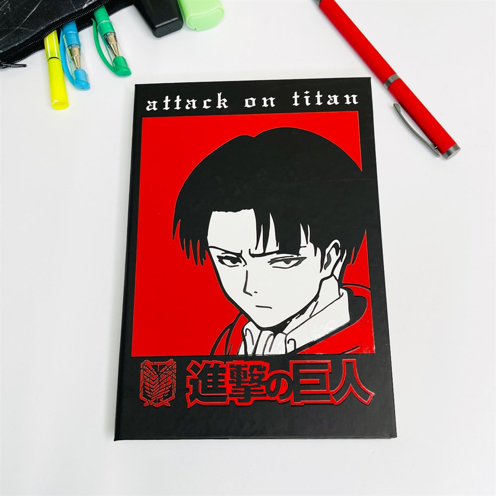 Attack On Titan Tasarımlı Lastikli Defter