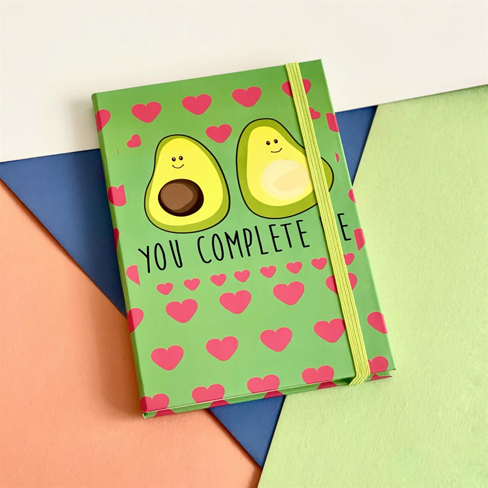 Avokado Tasarımlı Lastikli Defter