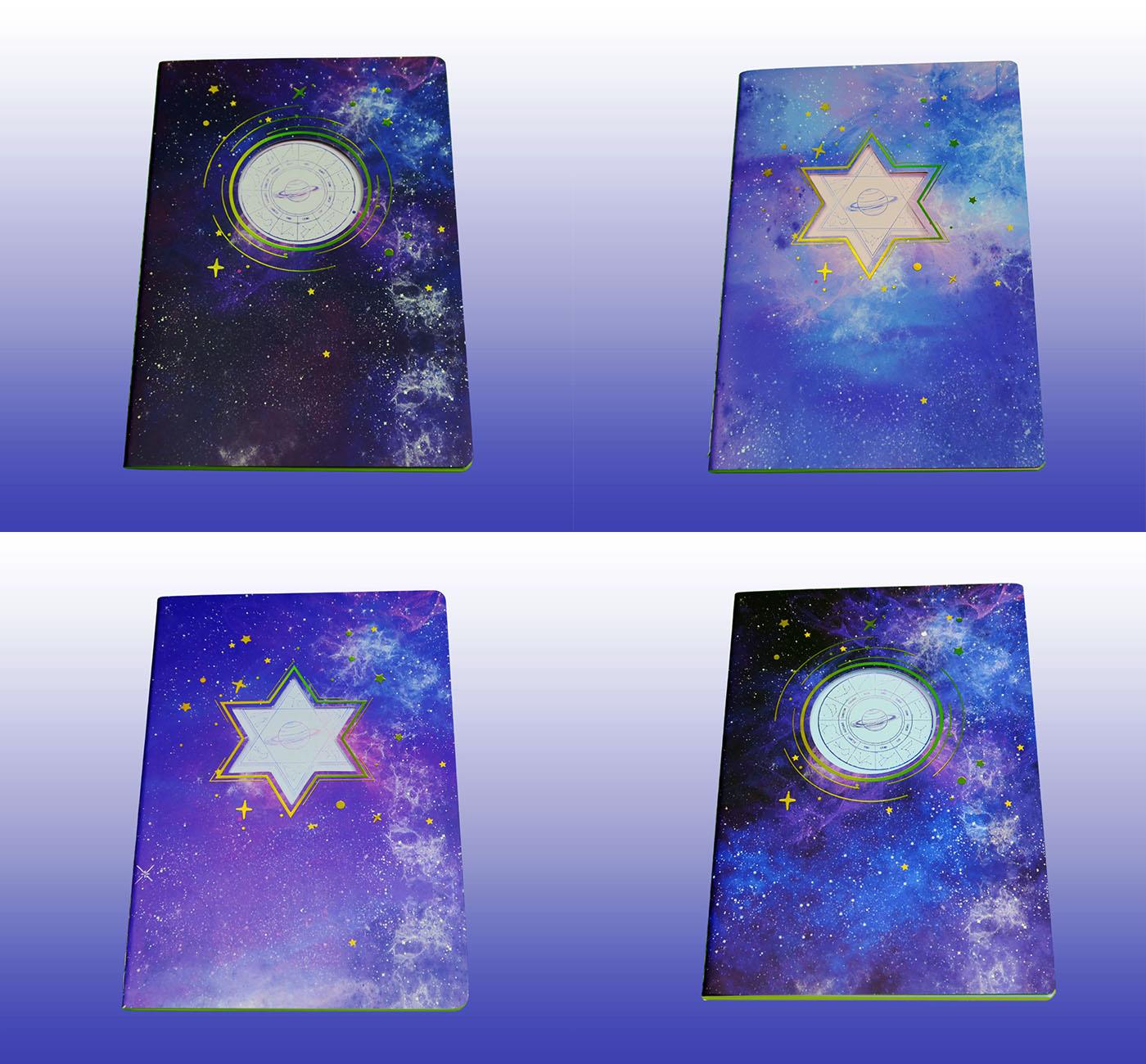 Bam 2174 Astroloji Tasarımlı Çizgisiz Defter x12