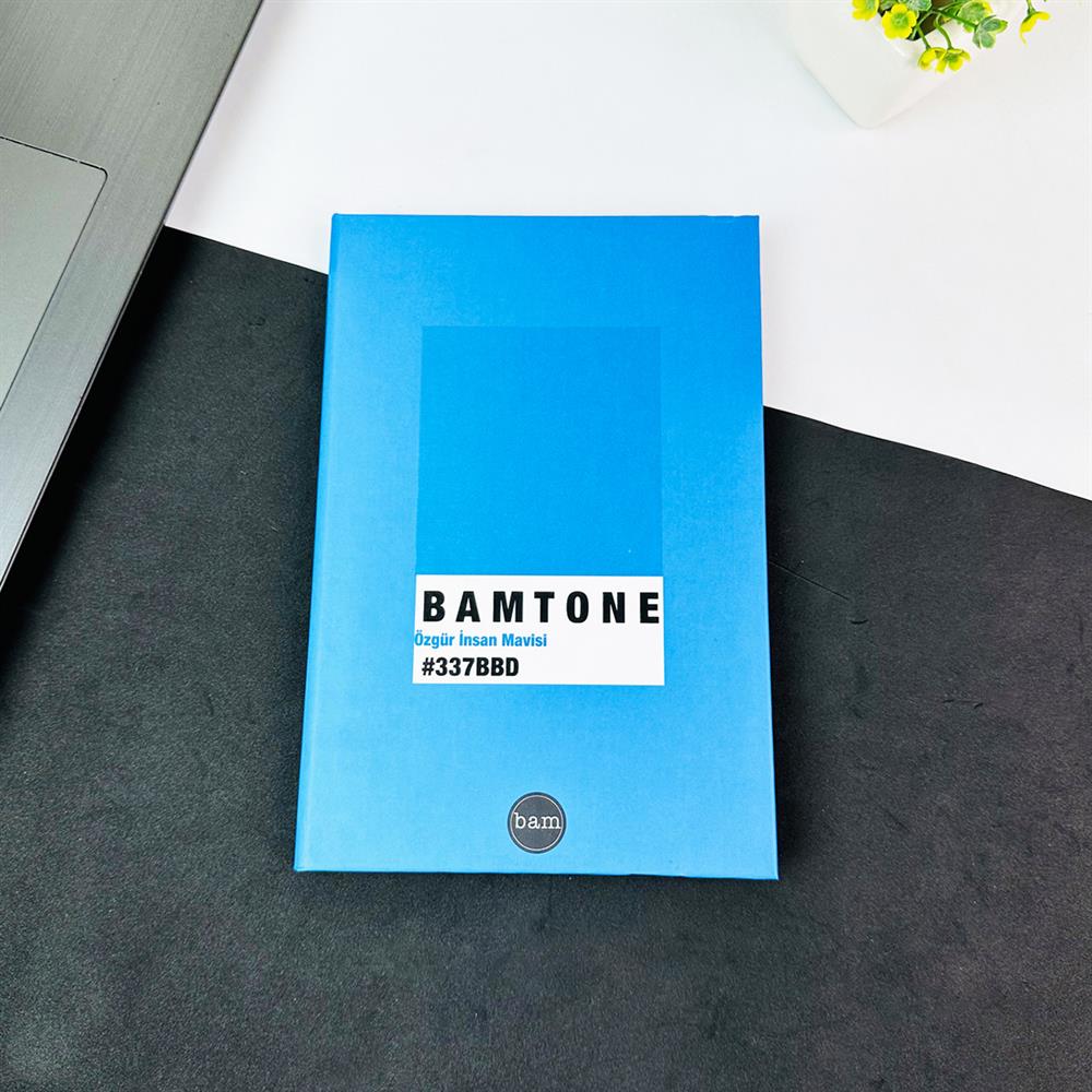 Bam Tone Mavi Tasarımlı Lastikli Defter