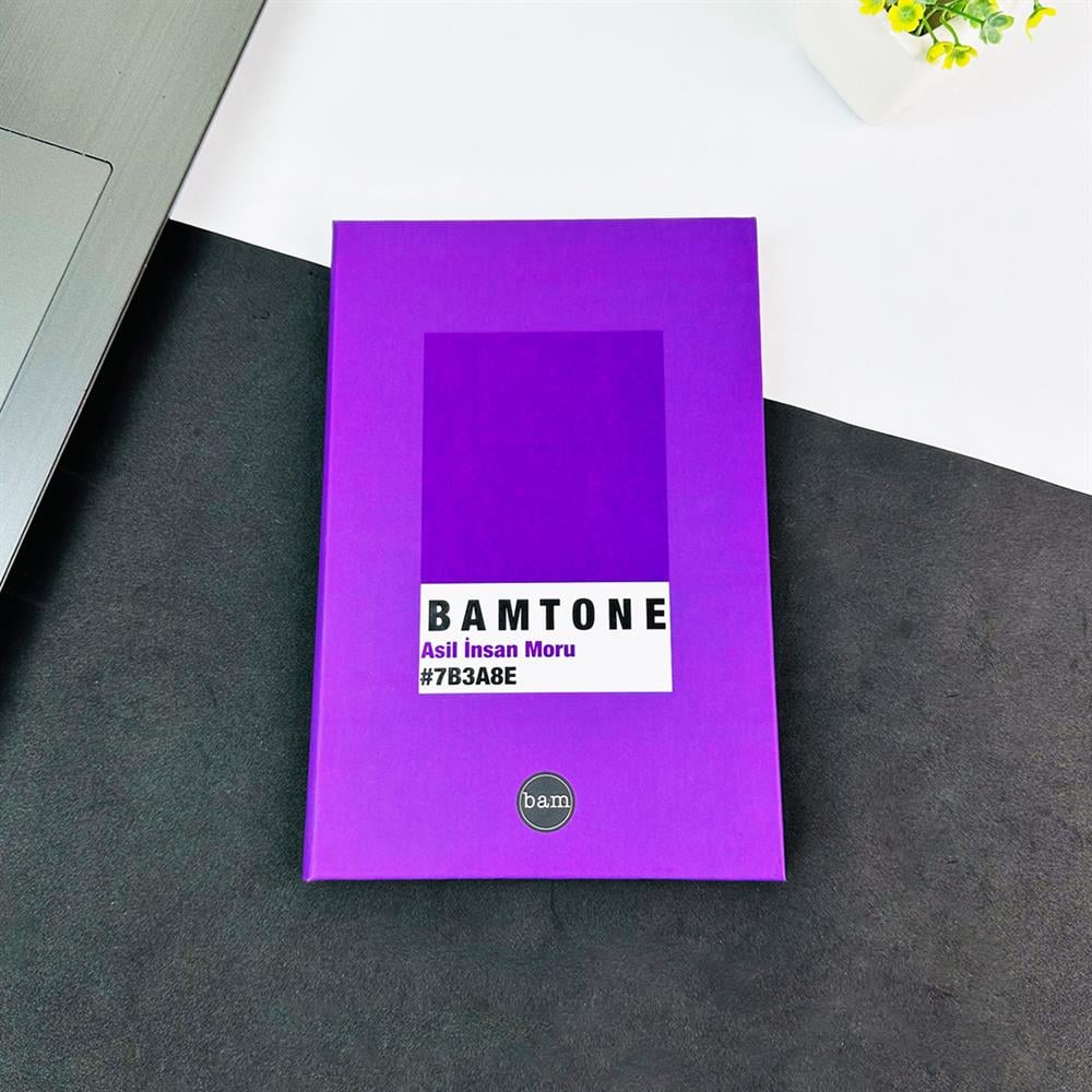 Bam Tone Mor Tasarımlı Lastikli Defter