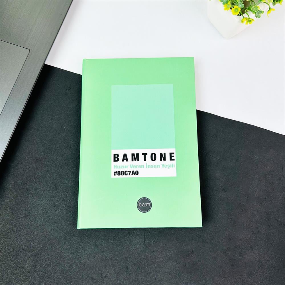 Bam Tone Yeşil Tasarımlı Lastikli Defter