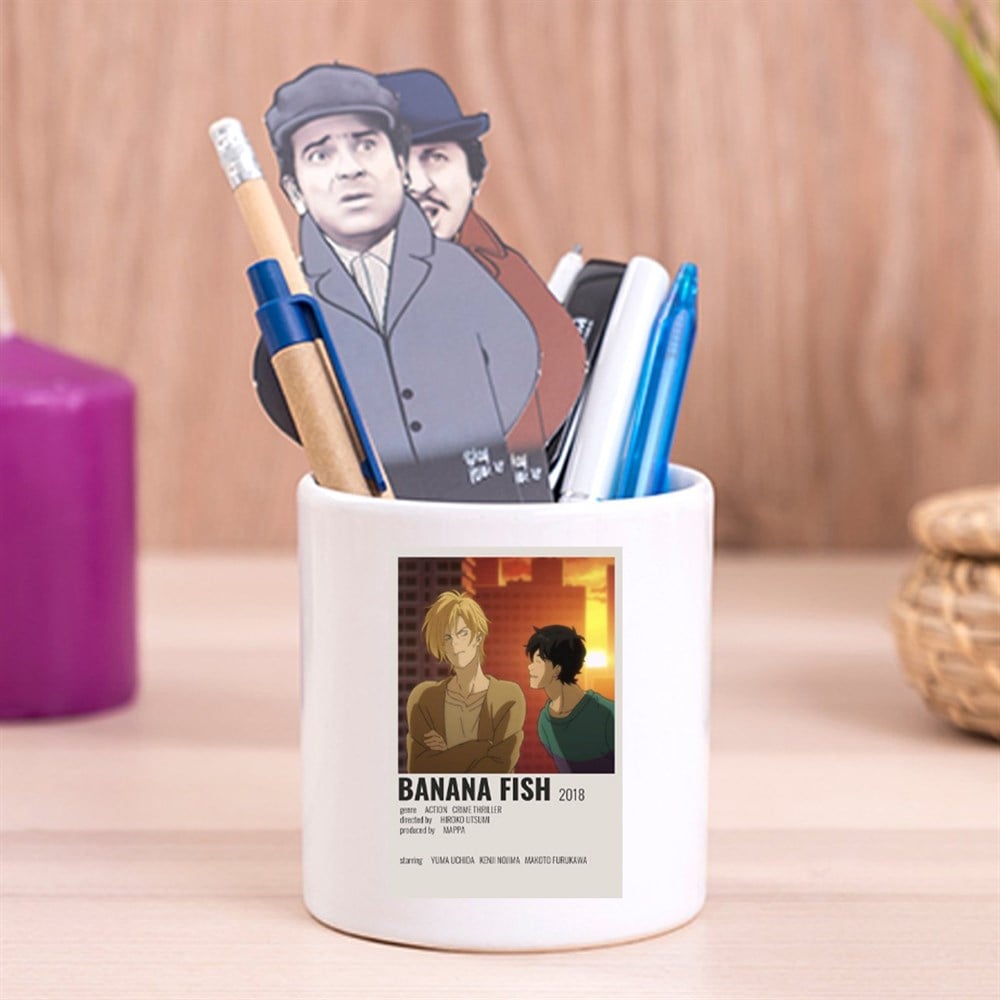 Banana Fish Tasarımlı Seramik Kalemlik