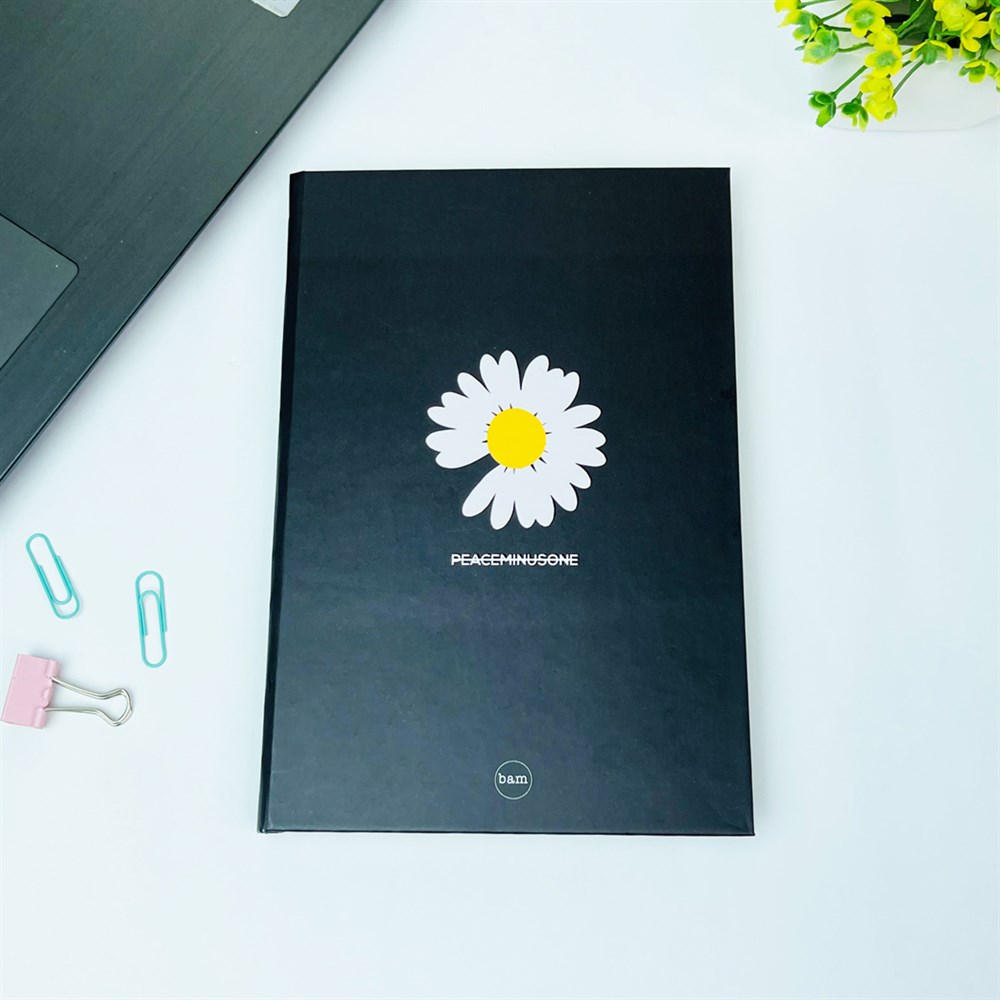 Barışcıl Papatya Tasarımlı Lastikli Defter