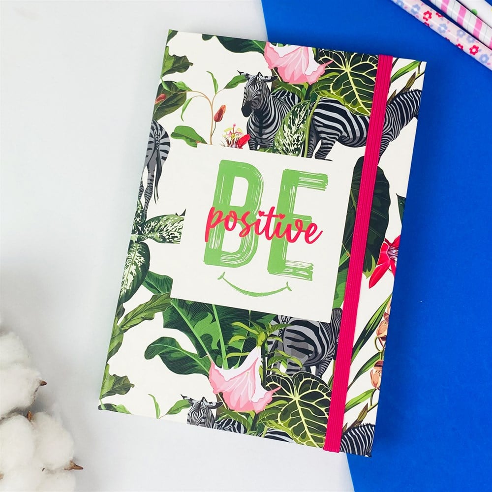 Be Positive Tasarımlı Lastikli Defter