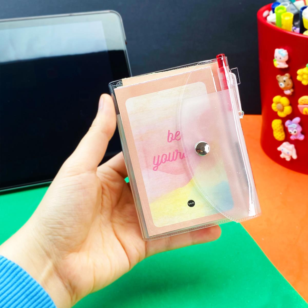 Be Yourself Tasarımlı Kalemli PP Mini Çanta Defter