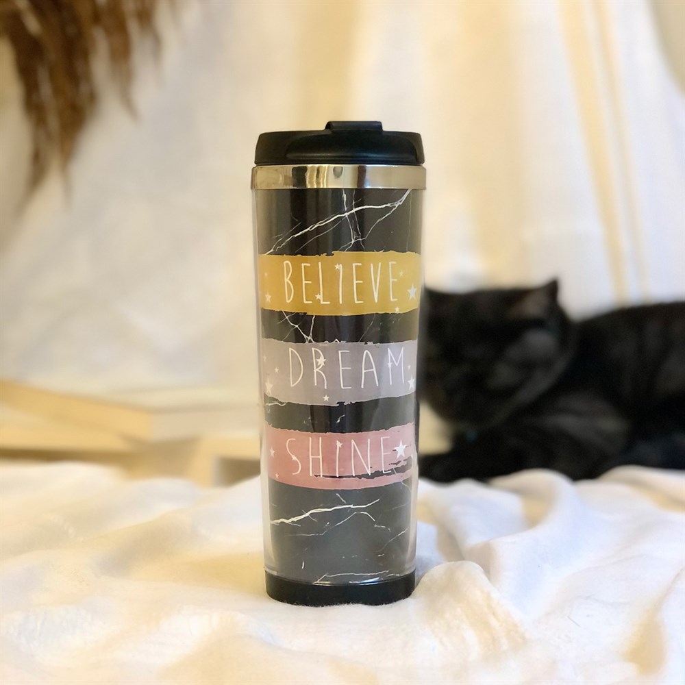 Believe Dream Shine Tasarımlı 400 Ml Mug Bardak