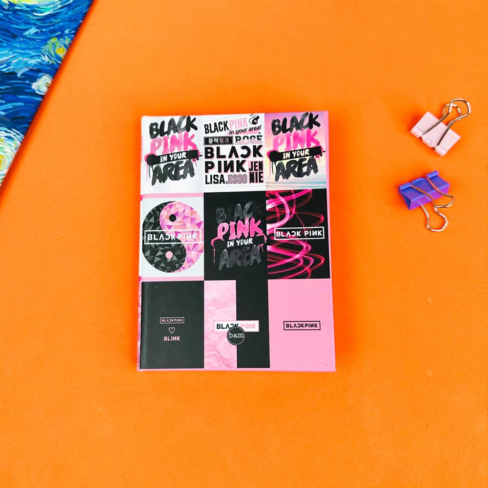 Black Pink Tasarımlı Sert Kapaklı Mini Defter