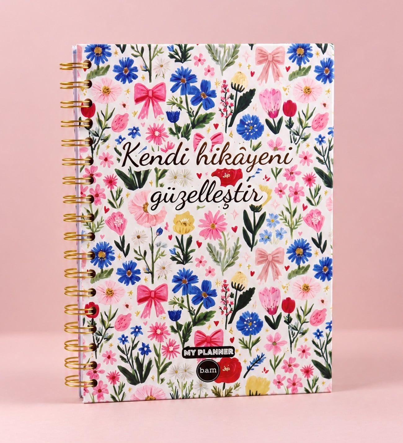 BM-1321-3 Kurdele Çiçek Temalı Konuşan Ajanda