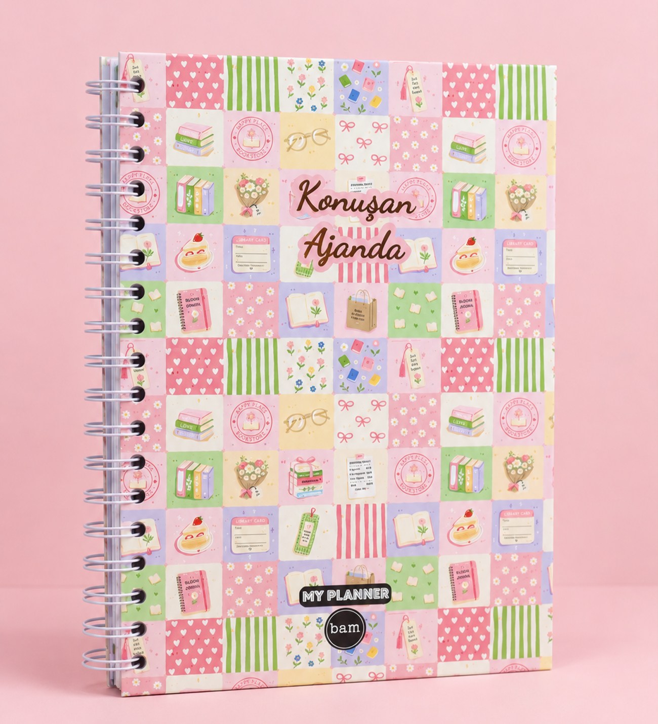 BM-1321-8 Defter Ve Etiket  Temalı Konuşan Ajanda