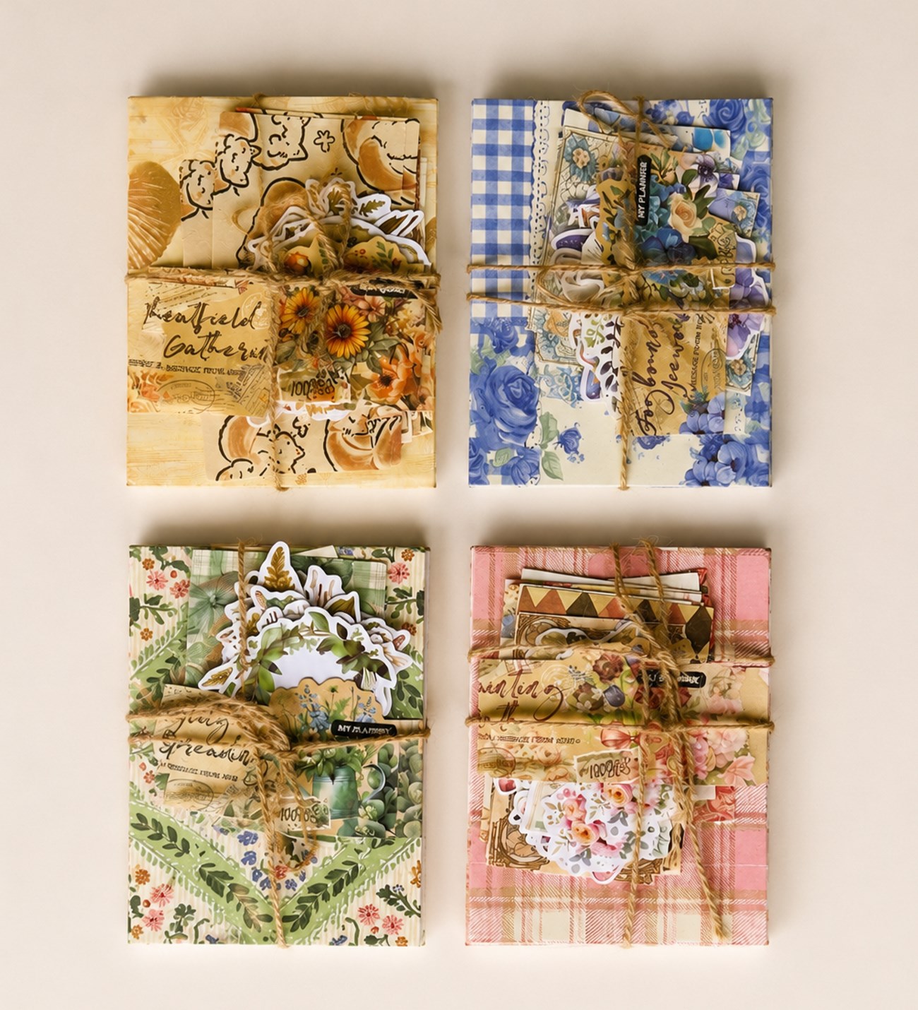 BM-2584 Vintage Scrapbook Başlangıç Dekoratif Kağıt Seti 100 Adet x 12