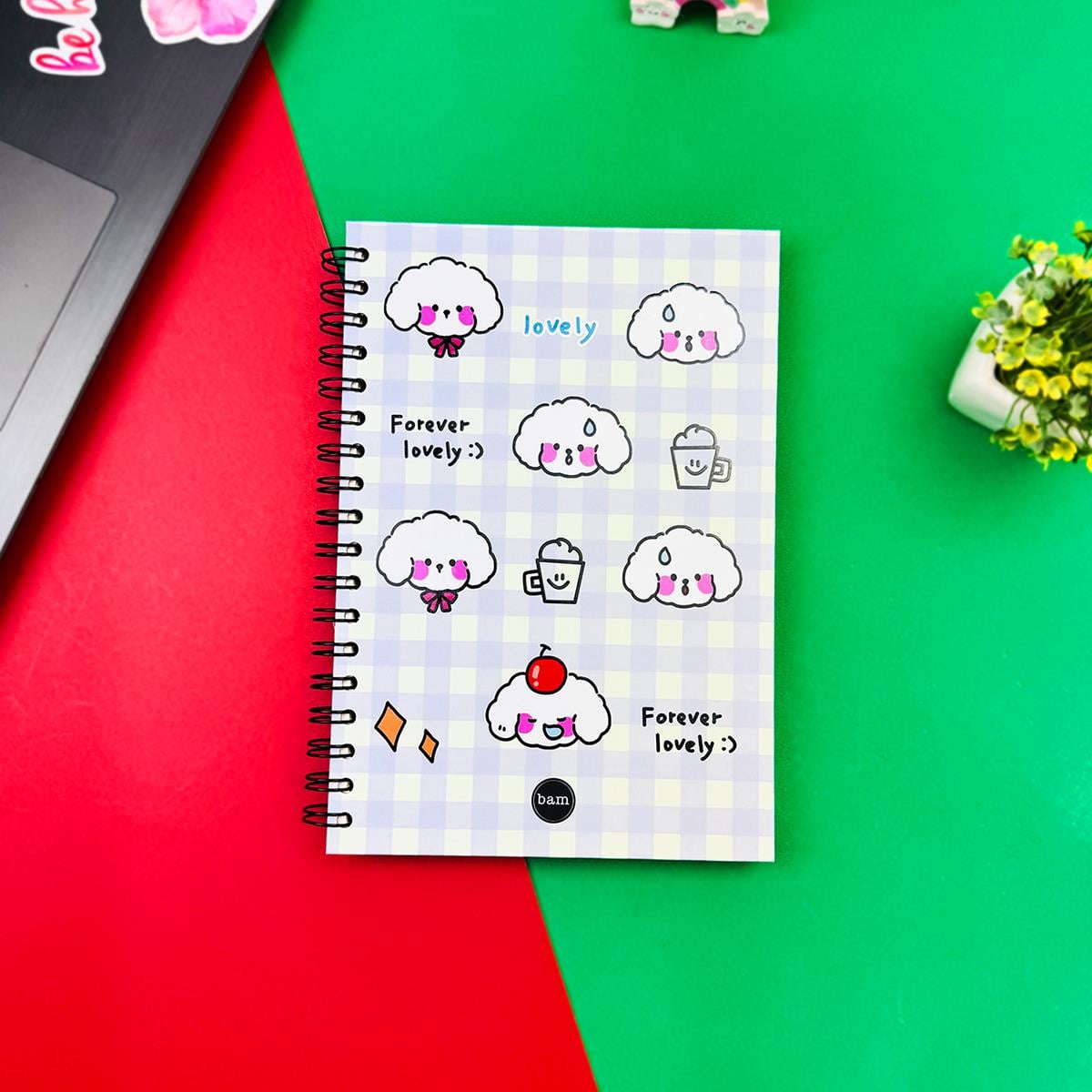 Bulut Kawaii Tasarımlı Spiralli Defter
