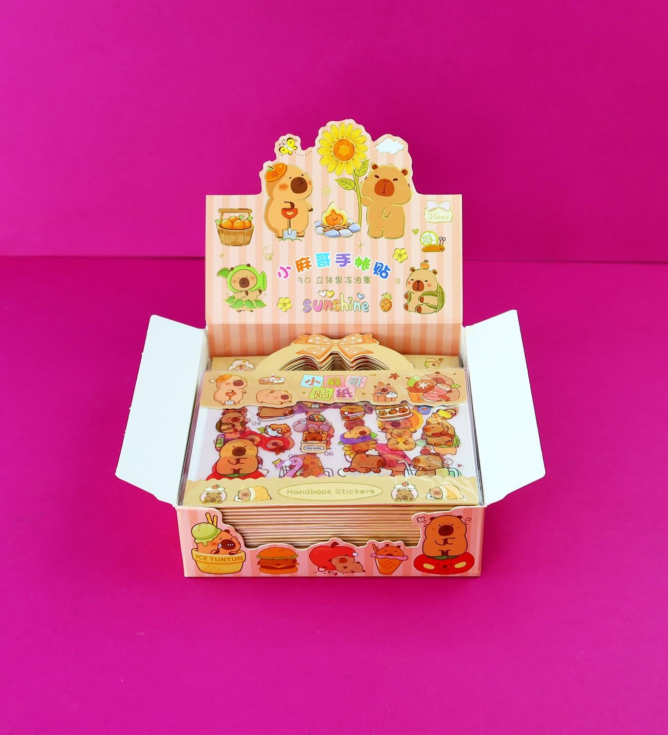 Capybara 3 Adet Şeffaf Sticker x30