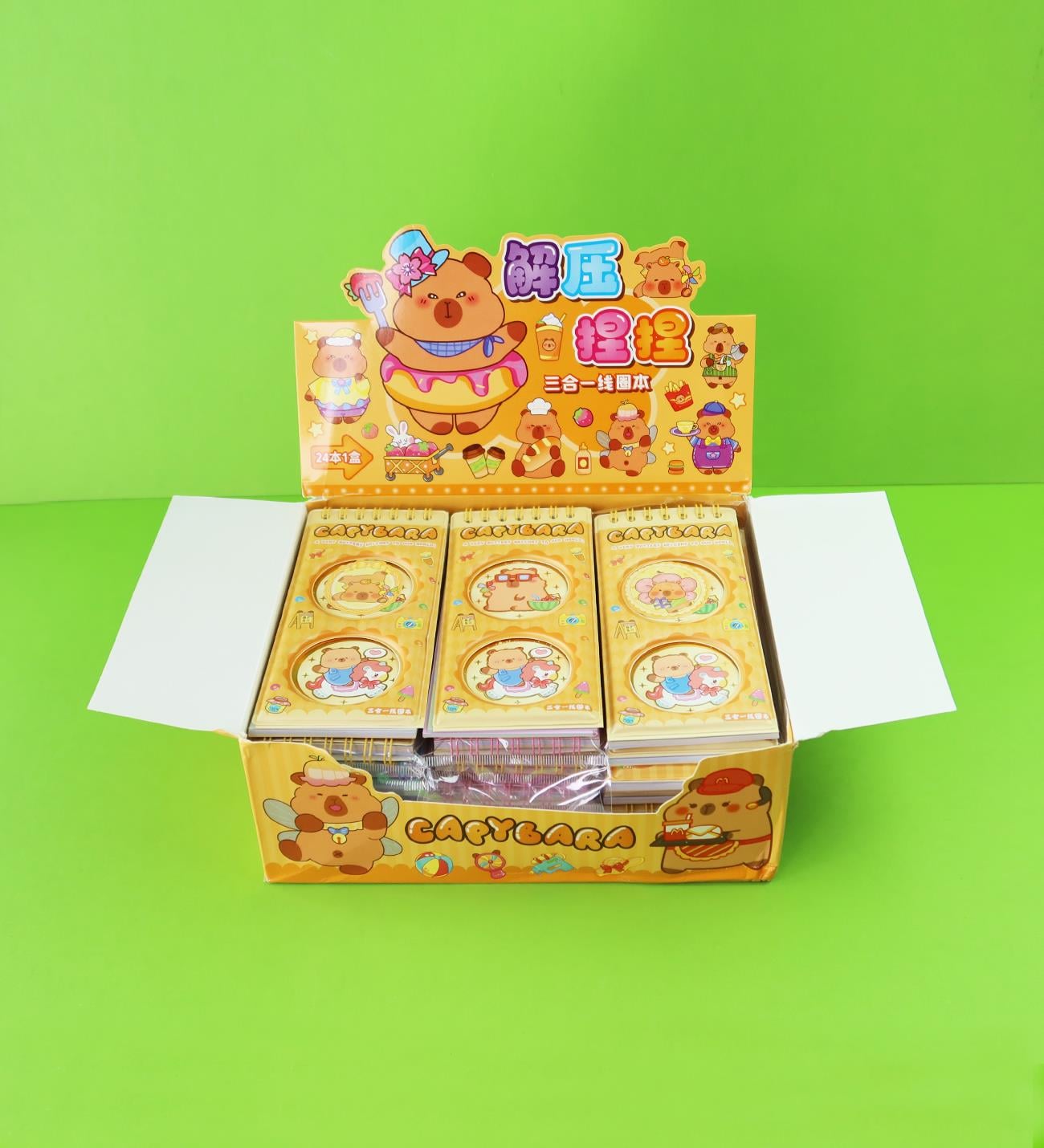 Capybara 34 Yaprak Çizgili Defter x24