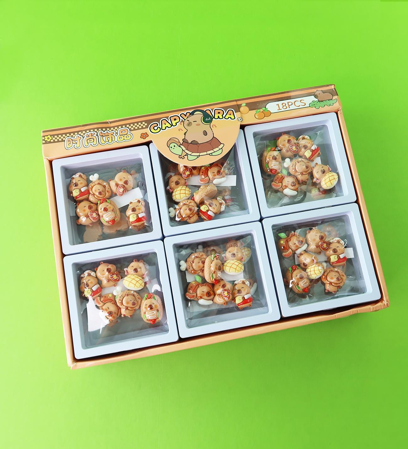 Capybara 3D Sticker 6 adet x18