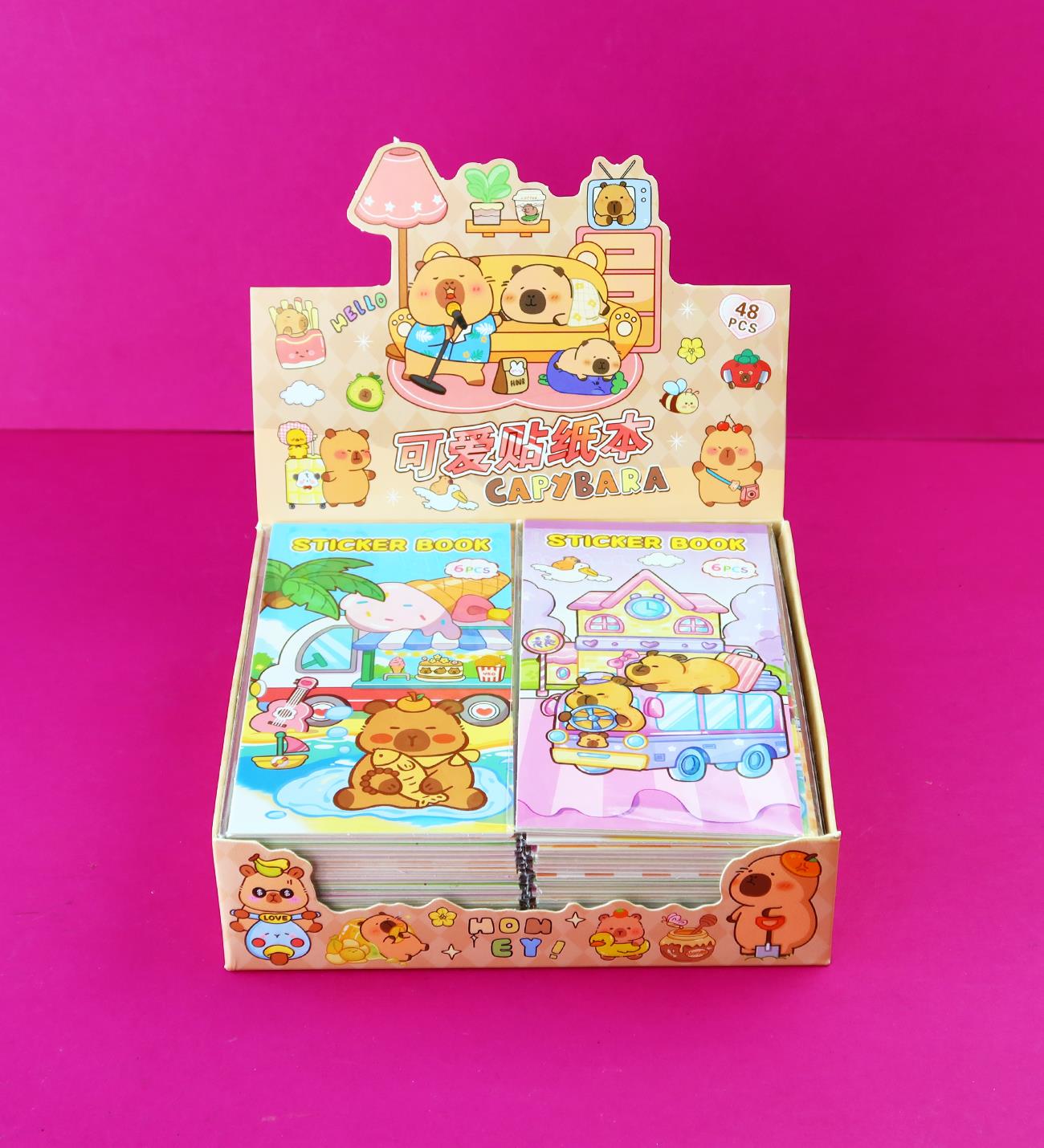 Capybara 6 Yaprak Sticker defter x48