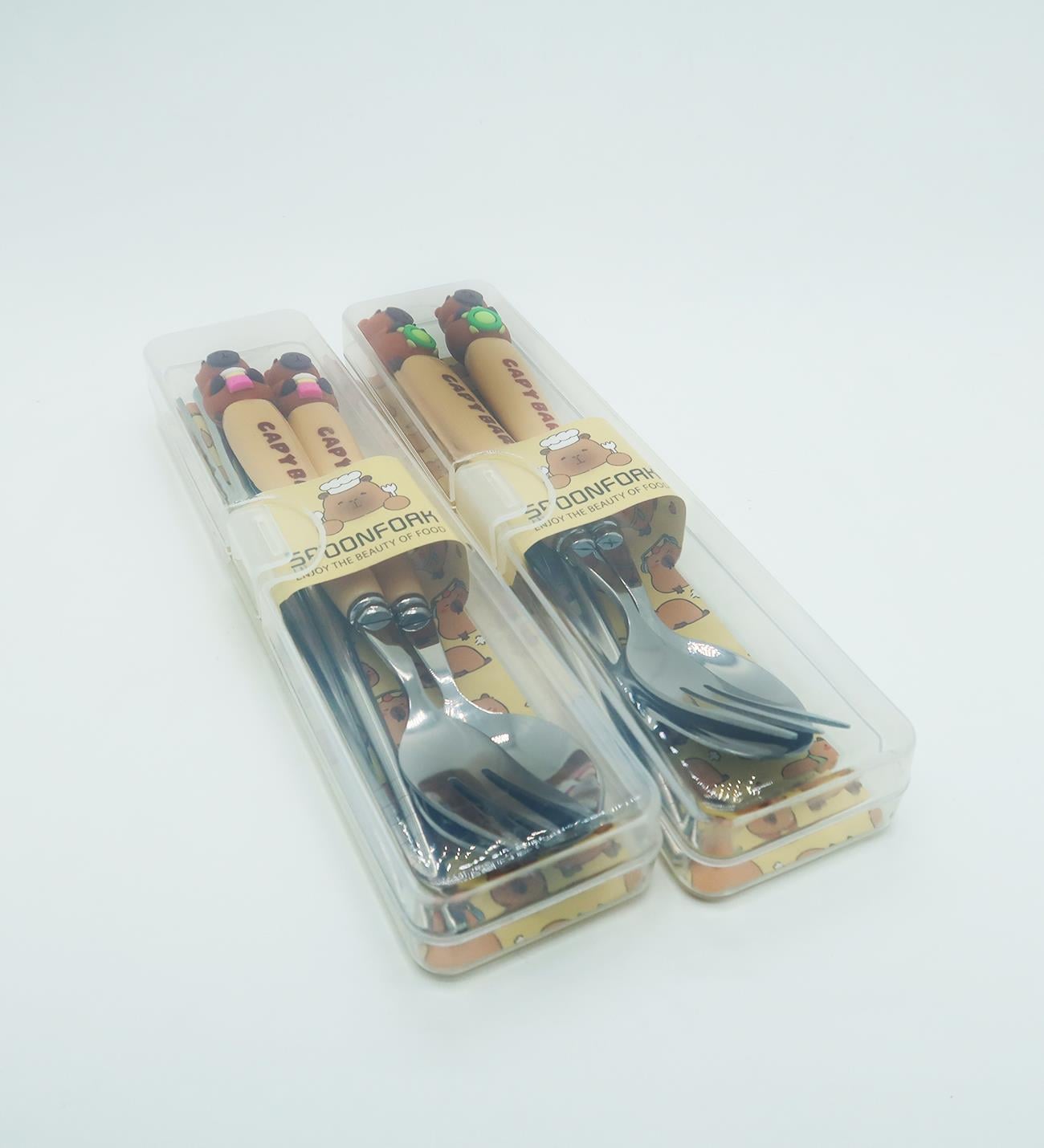 Capybara Çatal Kaşık Chopstick Seti