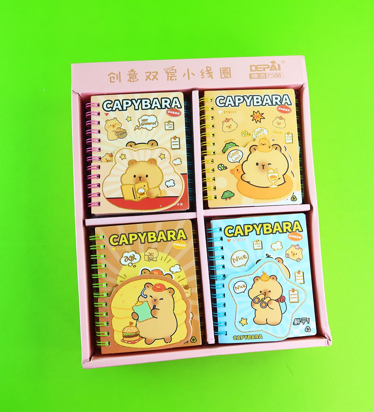 Capybara Çizgili Şekilli Defter x24