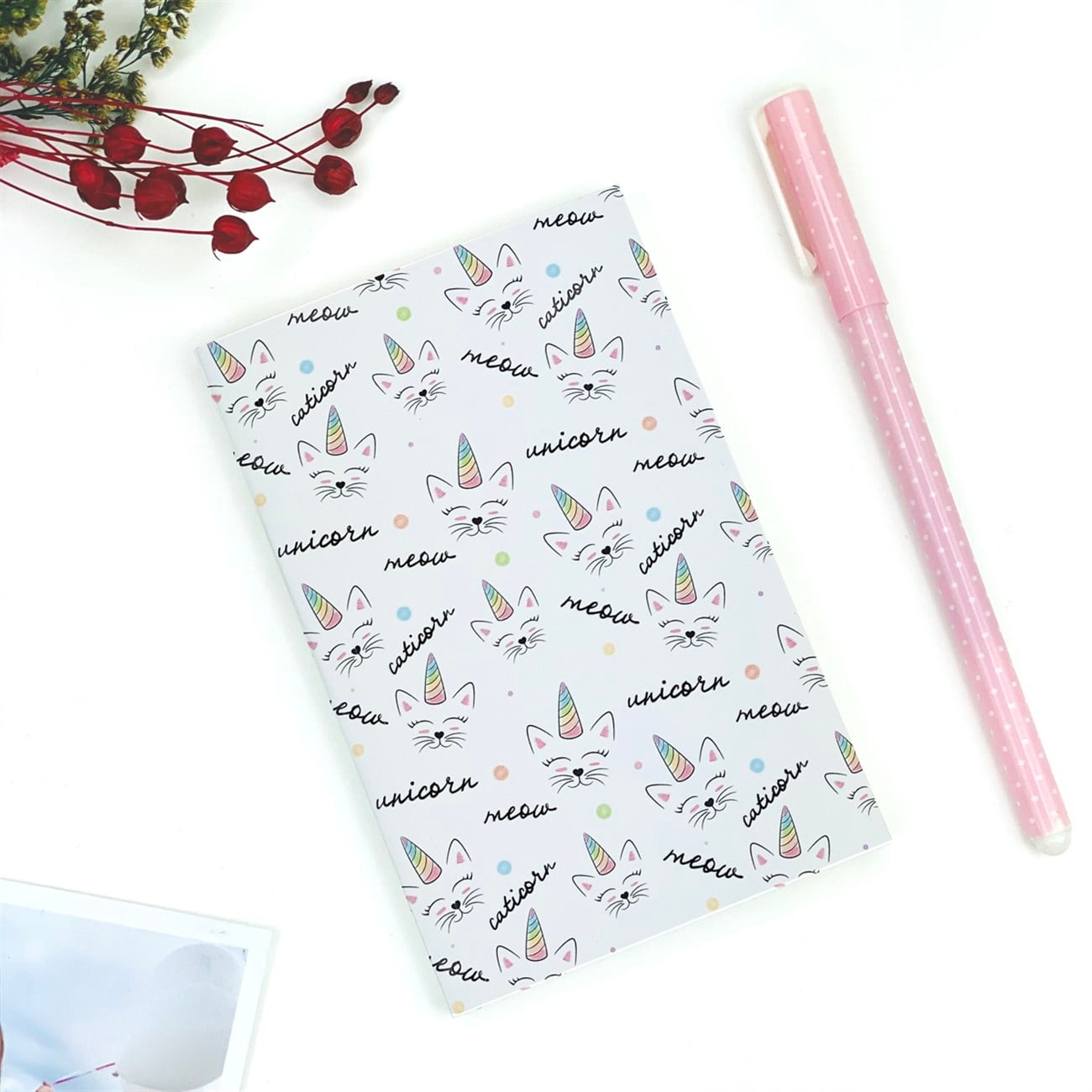 Cat Unicorn Tasarımlı Toptan Cep Defteri