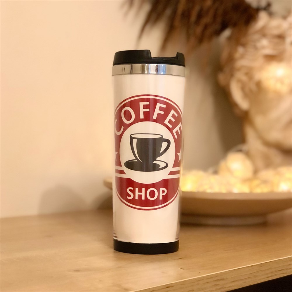 Coffe Shop Tasarımlı 400 Ml Mug Bardak