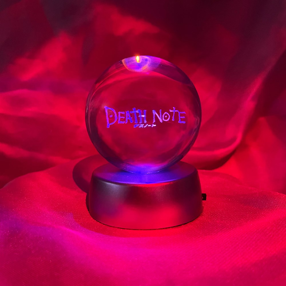 Death Note Tasarımlı Işıklı Cam Küre