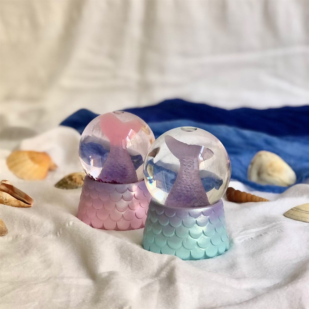 Deniz Kızı Orta Boy Işıklı Kar Küresi