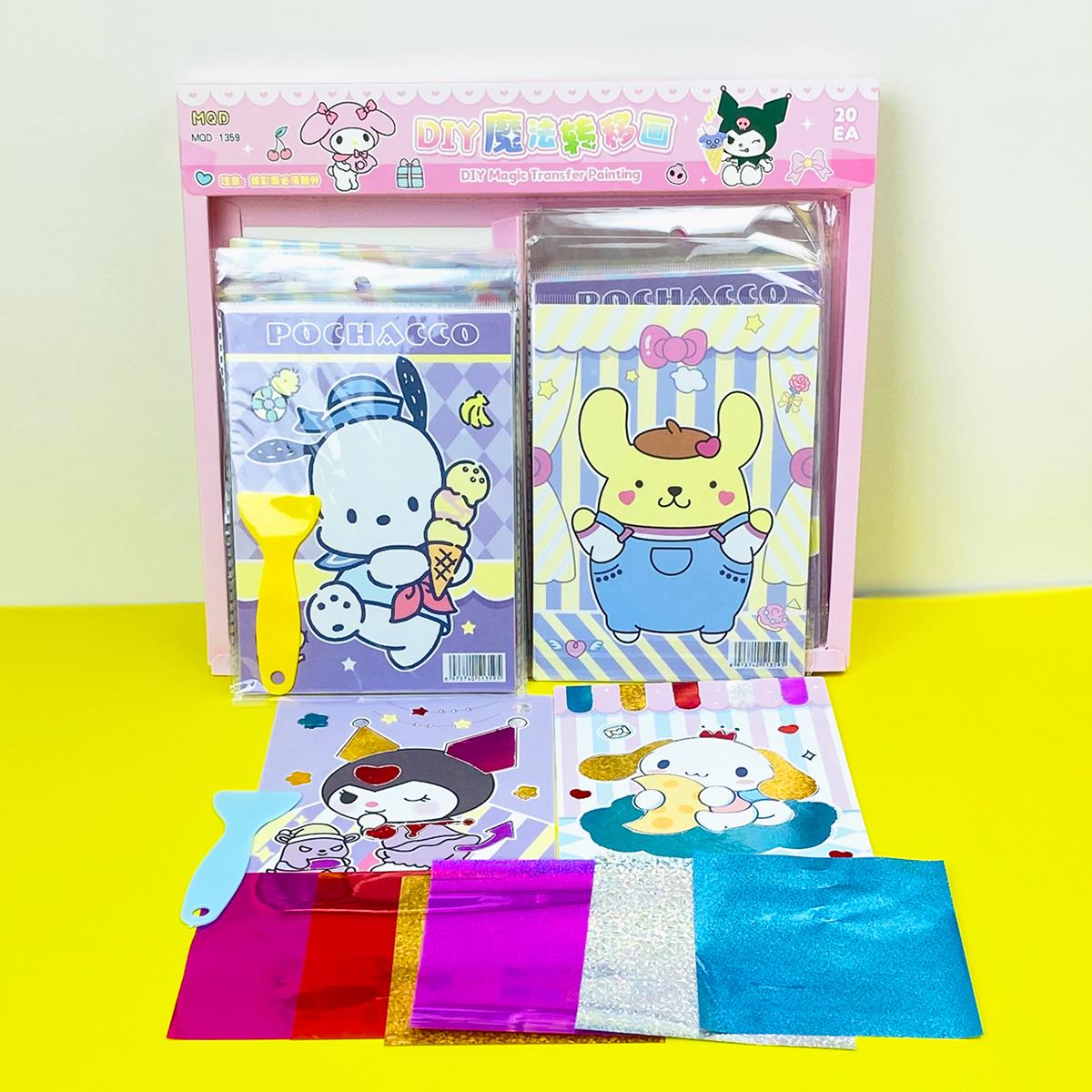 Dıy Foil Art Prints Kendin Renklendir Anime Karakter 20x