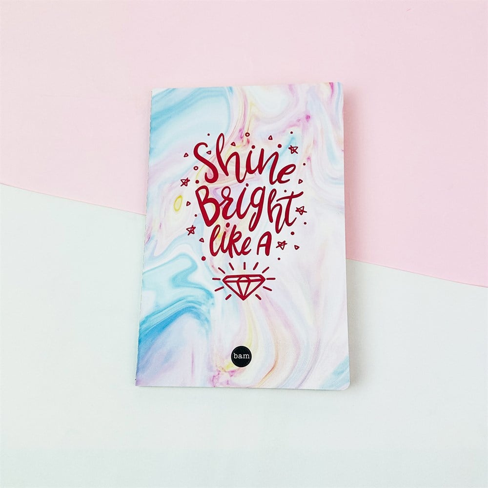 Elmas Motto Tasarımlı Terzi Dikişli Defter